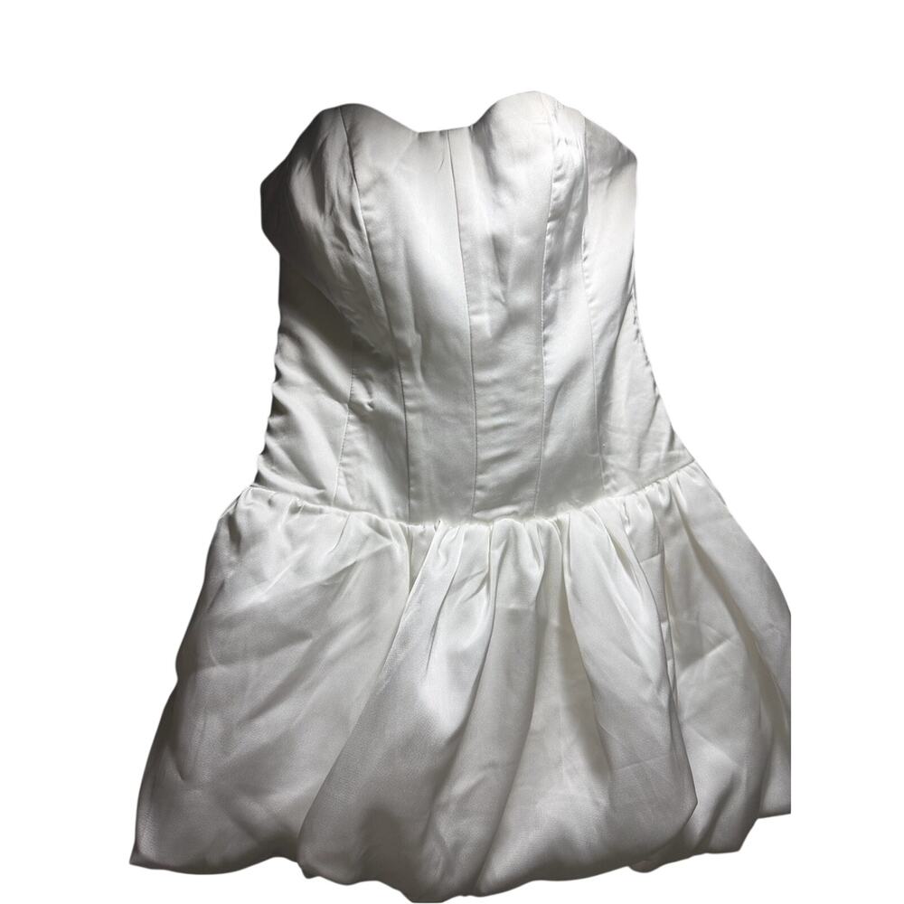 EVNL Bubble Hem Corset Laced Back Skort Mini Dress S 4 6 EUC